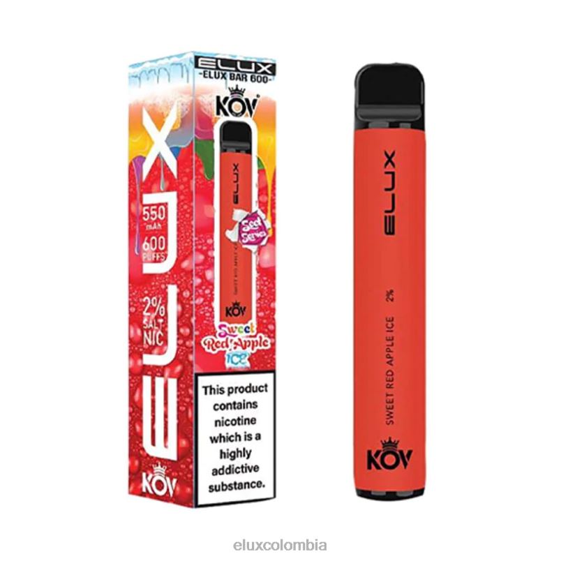 Elux Review Colombia - Elux Bar vape desechable serie dulce hielo de manzana roja dulce XFP0611