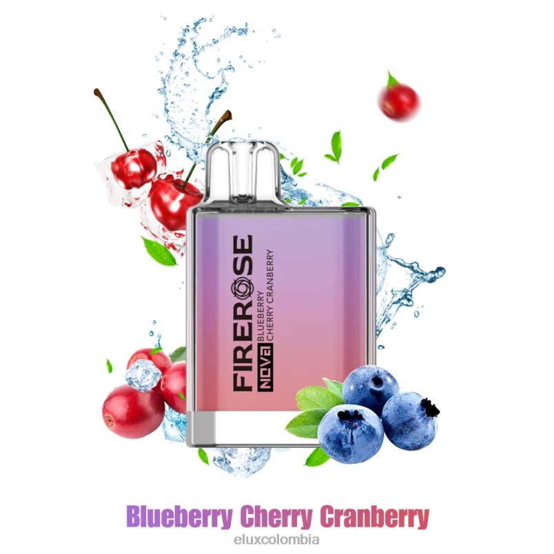 Elux Review Colombia - Elux Firerose Nova Vape disponible de 600 inhalaciones arándano cereza arándano XFP0621